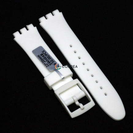 Каучуковий ремінець для годинника Swatch SUO білий RKS-009 - 6